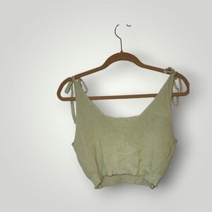 Lelis collection mint green knit crop top tank size Small